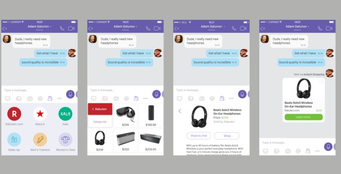 Messaging app Viber adds e-commerce button to sell you items inspired by your chats