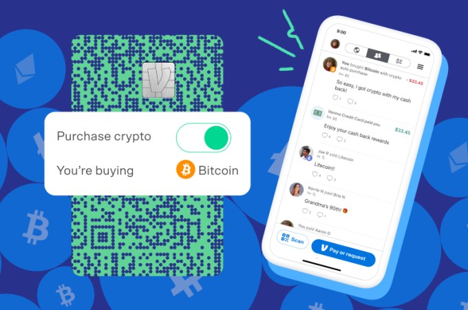 Venmo to allow credit card holders to convert cash back to crypto